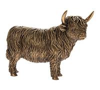 The Leonardo Collection Reflections Bronze Highland Cow Decor Ornament