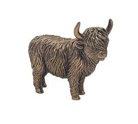 The Leonardo Collection Bronzed Highland Cow Figurine For Home & Office | Home Decor Ornaments Gift For Women & Men | Beautiful Figurine For Indoor & Outdoor | Living Room Decor Ornaments
