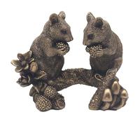 Leonardo Collection The Reflections Mice On Branch Figurines Statues For Home Decor | Ideal Ornaments Friendship Gifts For Women & Men | Lovely Table Centerpiece & Living Room Accessories