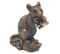 The Leonardo Collection Reflections Mouse with Flower Home Decor Figurine