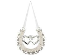 The Leonardo Collection S/P Just Married Horseshoe Good Luck Horse Shoe for Chinese New Year & Weddings | Traditional Horseshoe for Luck & Prosperity, Ivory