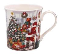 The Leonardo Collection Santa Mug for Hot Drinks | Reusable Fine China Coffee Cups for Kitchen & Home | Durable Printed Tea Mugs for Every Occasion | Long-Lasting Cup for All Types of Beverages