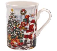 The Leonardo Collection Santa Mug for Hot Drinks | Reusable Fine China Coffee Cups for Kitchen & Home | Durable Printed Tea Mugs for Every Occasion | Long-Lasting Cup for All Types of Beverages