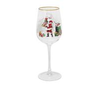 The Leonardo Collection Santa Wine Glass for Home & Restaurants | Stylish Glassware for All Type of Drinks | Lovely Tableware Drinking Glasses Gifts for Women & Men