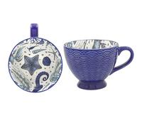 The Leonardo Collection Sea Life Glass Mug 300ml