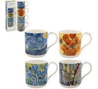 The Leonardo Collection Set of 4 Stackable Mugs Tea Coffee Assorted Gift