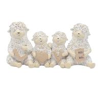 The Leonardo Collection Shaggy Sheep Love Figurines Statues For Home Decor | Ideal Ornaments Friendship Gifts For Women & Men | Lovely Table Centerpiece & Living Room Accessories
