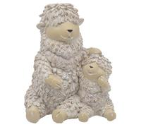 The Leonardo Collection Shaggy Sheep With Lamb Figurines Statues For Home Decor | Ideal Ornaments Friendship Gifts For Women & Men | Lovely Table Centerpiece & Living Room Accessories