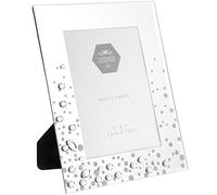 The Leonardo Collection Silver Mirror and Starburst Crystal 5" x 7" Picture Photo Frame