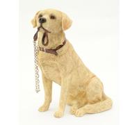 The Leonardo Collection Sitting GOLDEN LABRADOR Dog OrnamentFrom The Walkies Range Collectable Dogs