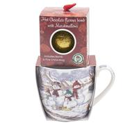 The Leonardo Collection Snowmen Breakfast Mug with Chocolate Bomb Gift Set for Hot Drinks | Reusable Fine China Coffee Cups for Kitchen & Home | Durable Printed Tea Mugs for Every Occasion