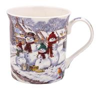The Leonardo Collection Snowmen Mug for Hot Drinks | Reusable Fine China Coffee Cups for Kitchen & Home | Durable Printed Tea Mugs for Every Occasion | Long-Lasting Cup for All Types of Beverages