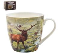 The Leonardo Collection Stag Breakfast Mug Macneil Studios, Tea and Coffee Mugs for Hot Drinks | Fine China Printed Mugs for Kitchen & Home | Reusable Ceramic Cups for Every Occasion
