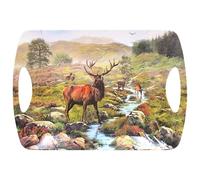 The Leonardo Collection Stag Tray Large Macneil Studios For Kitchen & Home | Non Slip Serving Tray For Food | Serving Platter For Lunch & Dinner | Plastic Trays For Tea & Serving Dishes