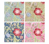 The Leonardo Collection Standen Ceramic Coasters Set of 4 William Morris For Home & Office | Stylish Coaster For Tabletops & Dining Spaces | Durable & Decorative Home Accessories for Drinks & Tables