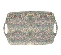 The Leonardo Collection Strawberry Thief Tray Large Melamine Tableware | Large Strawberry Thief tray made from melamine, featuring a decorative William Morris inspired design for everyday serving.