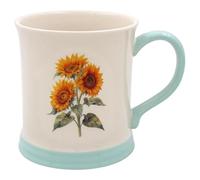 THE Leonardo Collection Sunflower Mug Embossed Country Life, Tea and Coffee Mugs for Hot Drinks | Fine China Printed Mugs for Kitchen & Home | Reusable Ceramic Cups for Every Occasion