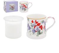 The Leonardo Collection Sweet Pea Mug and Candle Set 350ml