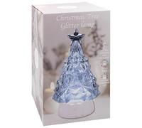 The Leonardo Collection Swirling Christmas Tree, Light Up Christmas Tree Decorations, Christmas Tree Table Lamp, Novelty Clear LED Christmas Tree, Xmas LED Night Light, Colour Changing LED Decoration