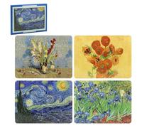 The Leonardo Collection Table Place Mats Set of 4 | Non Slip Washable Table Mats For Dining | Designed By Vincent Van Gogh | Set of 4 Printed Designer Placemats