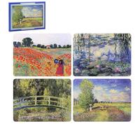 The Leonardo Collection Table Place Mats Set of 4 | Non Slip Washable Table Mats For Dining | Designed By Claude Monet | Set of 4 Printed Designer Placemats