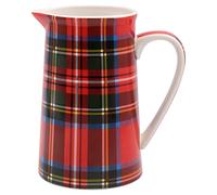 The Leonardo Collection Tartan Jug for All Types of Kitchen | Ceramic Jug for Multiple Use in The Kitchen | Beautiful Jug for Milk or Cream | Jugs for Everday Use