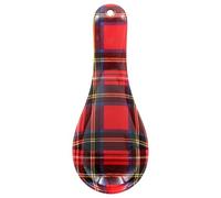 The Leonardo Collection Tartan Spoon Rest for Kitchen & Home | Lovely Spoon Holder for Kitchen Accessories | | Heat Resistant Spoon Rest for All Types of Spoons