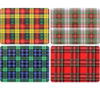 The Leonardo Collection Tartan Table Place Mats Set of 4 | Non Slip Washable Table Mats For Dining | Easy to Clean and Mantain Table Mats | Set of 4 Printed Designer Placemats