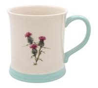 The Leonardo Collection Thistle Mug Embossed Country Life, Tea and Coffee Mugs for Hot Drinks | Fine China Printed Mugs for Kitchen & Home | Reusable Ceramic Cups for Every Occasion