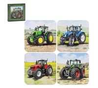 The Leonardo Collection Tractors Coasters Set of 4 | Coasters Set For All Modern Kitchen & Offices | Coasters For All Types of Cups & Mugs