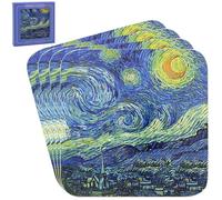 The Leonardo Collection Van Gogh Coasters Set of 4 Vincent Van Gogh For Home & Office | Stylish Coaster For Kitchen, Dining | Ideal Drinks Coasters For Tabletop | Decorative Home Accessories for Table