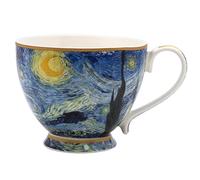 The Leonardo Collection Vincent Van Gogh Van Gogh Star Night Footed Mug for Hot Drinks | Fine China Printed Mugs for Kitchen & Home | Reusable Ceramic Cups for Every Occasion