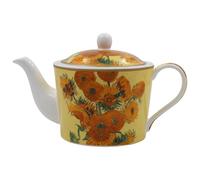 The Leonardo Collection Vincent Van Gogh Van Gogh Tea Pot Sunflowers for Kitchen | Lovely Kitchen Accessories for Home | Without Tea Strainer Tea Pot for Daily Use | Durable Tea Pots for Home & Office
