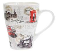The Leonardo Collection Vintage London Mug for Hot Drinks | Fine China Printed Coffee Cups for Kitchen & Home | Reusable Tea and Coffee Mugs for Every Occasion & All Type of Drinks