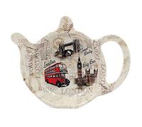The Leonardo Collection Vintage London Tea Bag Tidy For Home & Kitchen | Ceramic Teabags Holder For Daily Use | Decorative Tea Bag Dish For Dining Table | Elegant Teabag Tidy Gift For Women & Men