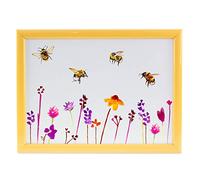 Lap Tray Pretty Water Colour Busy Bees Design by Jennifer Rose Gallery, 18 x 12 x 2 cm