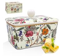 The Leonardo Collection William Kilburn Kilburn Butter Dishes for Kitchen & Home | Dishwasher Safe Butter Dish with Lid for Keep Butter Fresh | Durable BPA-Free Butterdish for Butter Storage