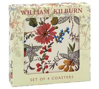 The Leonardo Collection William Kilburn Kilburn Coasters Set of 4 For Office Home & Kitchen | Lovely Coaster Set For Decorative Home Accessories Drinks Coasters For Tea & Coffee
