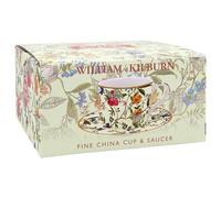 The Leonardo Collection William Kilburn Kilburn Cup & Saucer for Kitchen | Lovely Coffee Cup Set for Home & Office | Tea Cups and Saucers for Enjoying Hot Drinks | Coffee Mug and Saucer for Gifts
