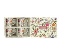 The Leonardo Collection William Kilburn Kilburn Mugs Set of 4 Kitchen & Home | Stylish Tableware Mug Set of 4 for Every Occasion | Lovely Coffee Cup Set for Mens Gifts & Birthday Gifts for Women