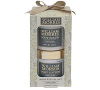 The Leonardo Collection William Morris Artichoke Body Scrub & Lotion | Exfoliating Body Scrub & Moisturiser Set | Body Wash, Shower Gel & Lotion for Women | Gift Set for Birthdays or Christmas