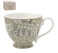 The Leonardo Collection William Morris Christmas Artichoke Footed Mug for Hot & Cold Drinks | Durable Coffee Cups for Home & Office | Comfortable & Easy-to-Hold Coffee Mugs for Beverages & Daily Use