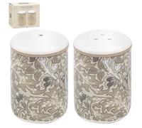 The Leonardo Collection William Morris Christmas Artichoke Salt and Pepper Shaker Set - Festive Ceramic Seasoning Pots with Elegant Decorative Design, Holiday Tableware and Gift for Collectors
