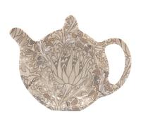 The Leonardo Collection William Morris Christmas Artichoke Teabag Tidy - Festive Ceramic Tea Accessory with Elegant Seasonal Design, Decorative Kitchen Organizer and Thoughtful