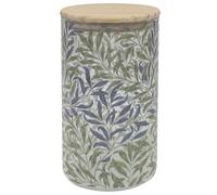 The Leonardo Collection William Morris Christmas Willow Bough Glass Canister For Home & Kitchen | Storage Containers & Kitchen Organizers For Gift | Ideal Storage Jars For Biscuits Honey Green Tea