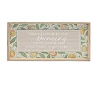 The Leonardo Collection William Morris Fruit Plaque For Home Decor & Gift | Wooden and Acrylic Plaques For Home and Office | Ideal Signs & Plaque Birthday Gifts For Women & Men
