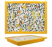 The Leonardo Collection William Morris Fruits Food Serving Laptray | Bean Bag Cushion, Stable Meal Surface, Comfortable Sofa Dining, Lightweight Build, Easy Care, Home Essential
