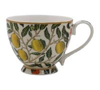 The Leonardo Collection William Morris Fruits Footed Mug for Hot Drinks | Fine China Printed Coffee Cups for Kitchen & Home | Reusable Tea and Coffee Mugs for Every Occasion & All Type of Drinks