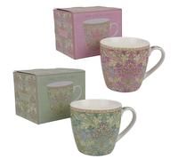The Leonardo Collection William Morris Hyacinth Set of 2 China Breakfast Mugs 400ml