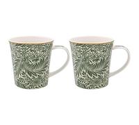 The Leonardo Collection William Morris Larkspur Mugs Set of 2 for Kitchen & Home | Stylish Tableware Mug Set for Every Occasion | Durable Coffee Cup Set Gifts for Women & Men